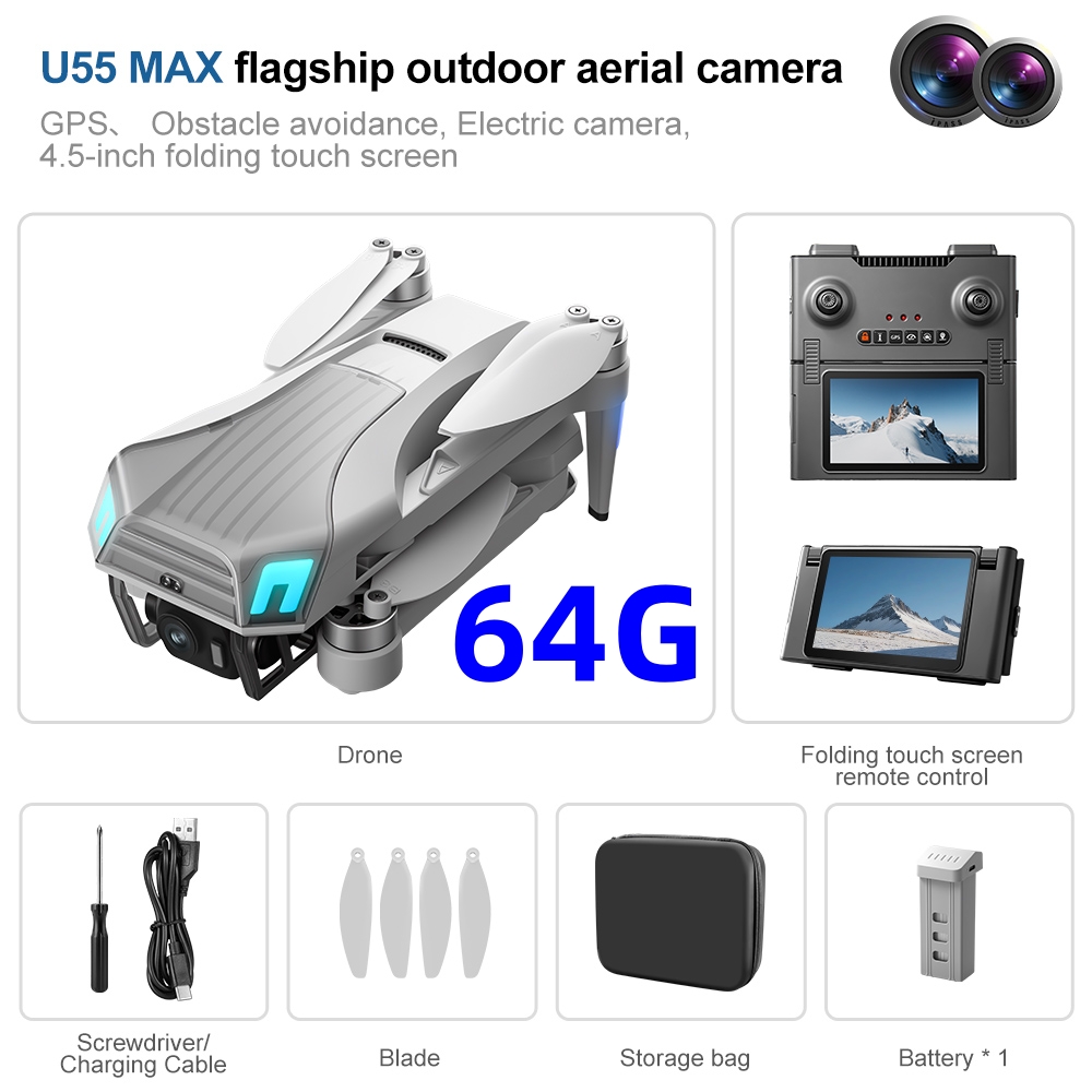 NCZOBOE U55 Profesional GPS Dr - Drone Gimbal 2 Axis ulasan dan harga