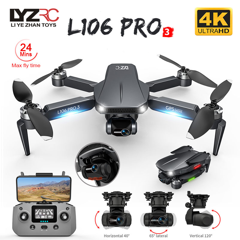 L106 Pro 3 Drone 5G WIFI FPV F - Drone Gimbal 3 Axis ulasan dan harga