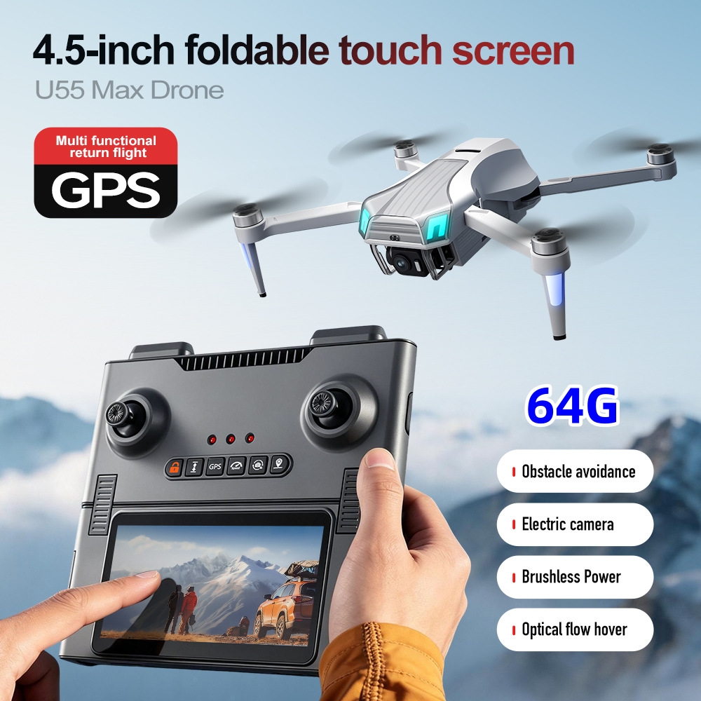 NCZOBOE U55 RC Drone HD Dual C - Drone Gimbal 2 Axis ulasan dan harga